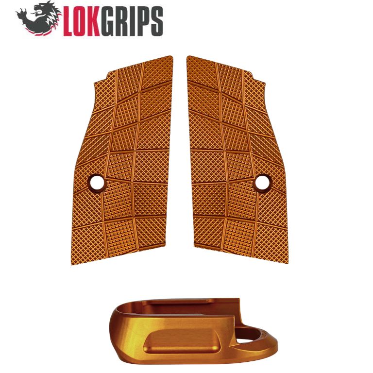 CZ Shadow 2 Compact & Carry kratki alu rukohvati & alu magwell | Gridlok_narančasta