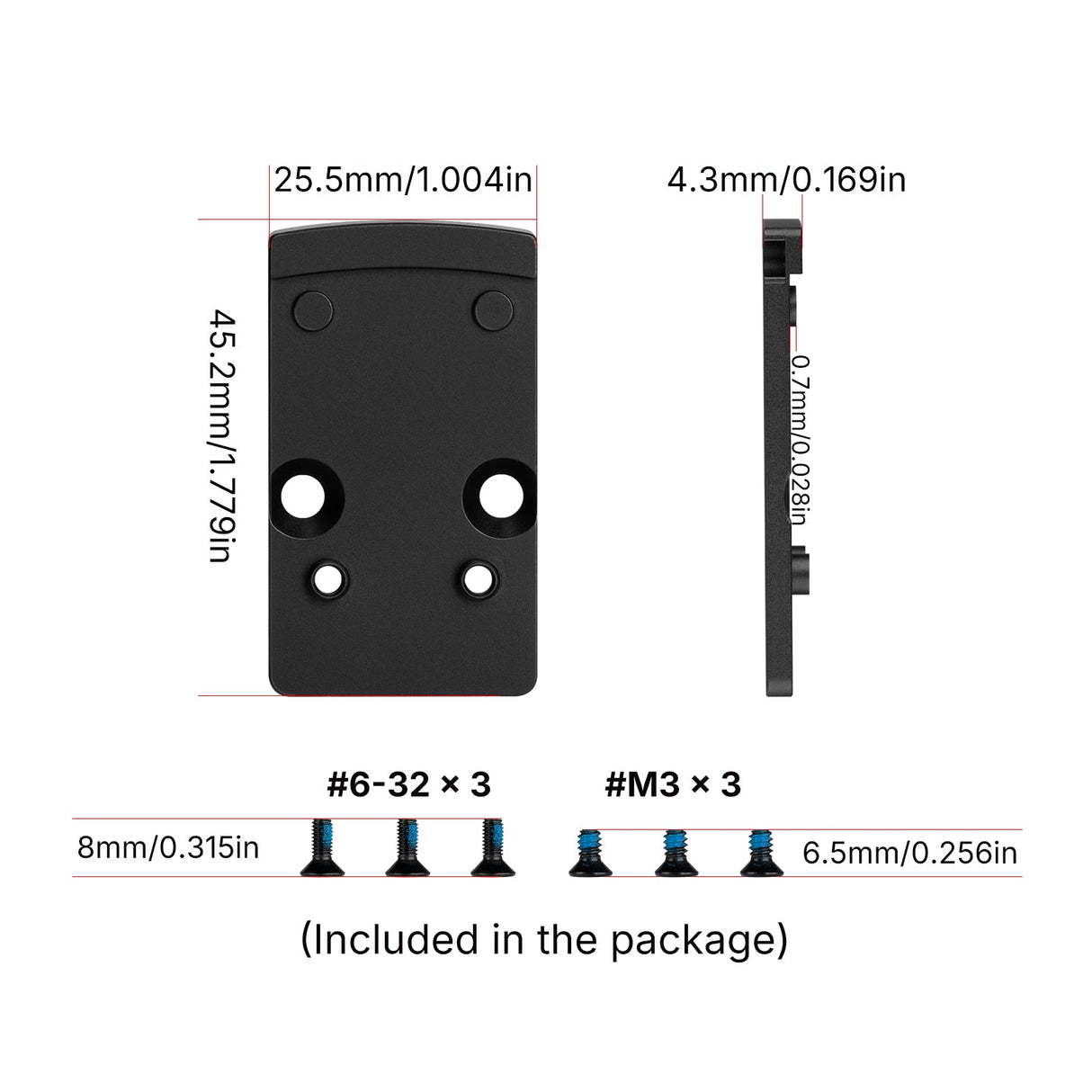 Footprint adapter | s Trijicon RMR na Shield RMSc & K-series footprint