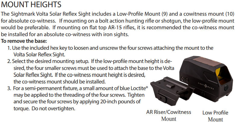 Sightmark Volta Solar red dot ciljnik