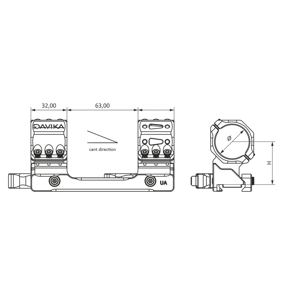 30 mm montaža za optiku | Picatinny QD Ergo baza 