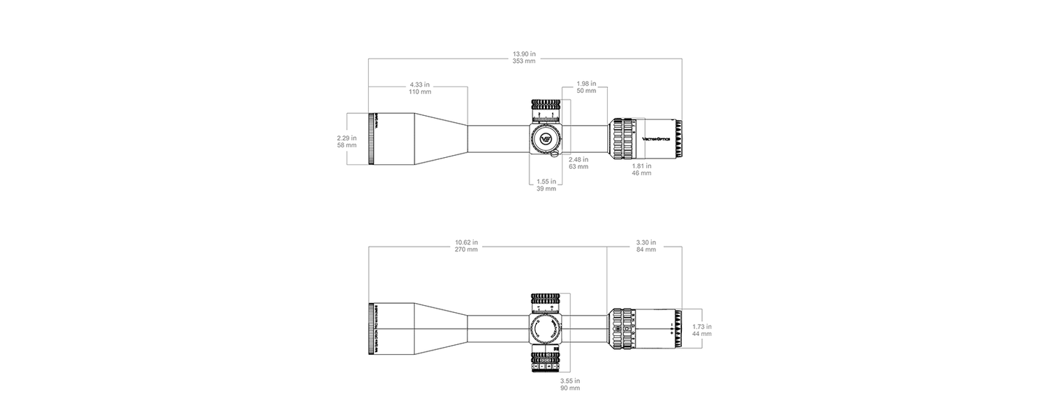 Vector Optics Orion Pro Max 6-24x50 MIL HD FFP puškarski ciljnik 
