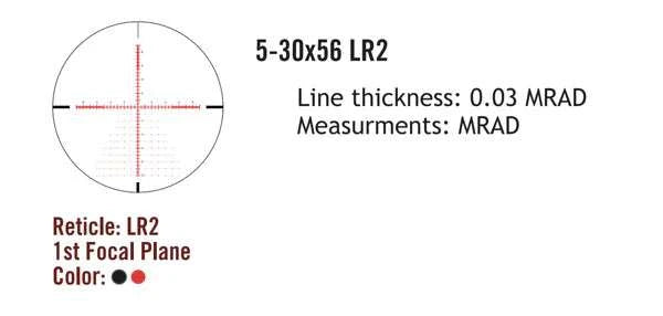 Sightmark Presidio 5-30x56 LR2 FFP puškarski ciljnik