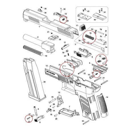 CZ P-10 set opruga