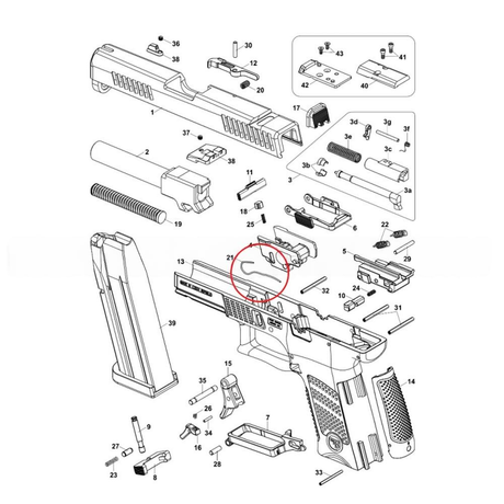 CZ P-10 opruga zadržača zatvarača
