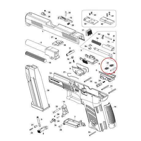 CZ P-10 opruga okidačne poluge | 2 kom