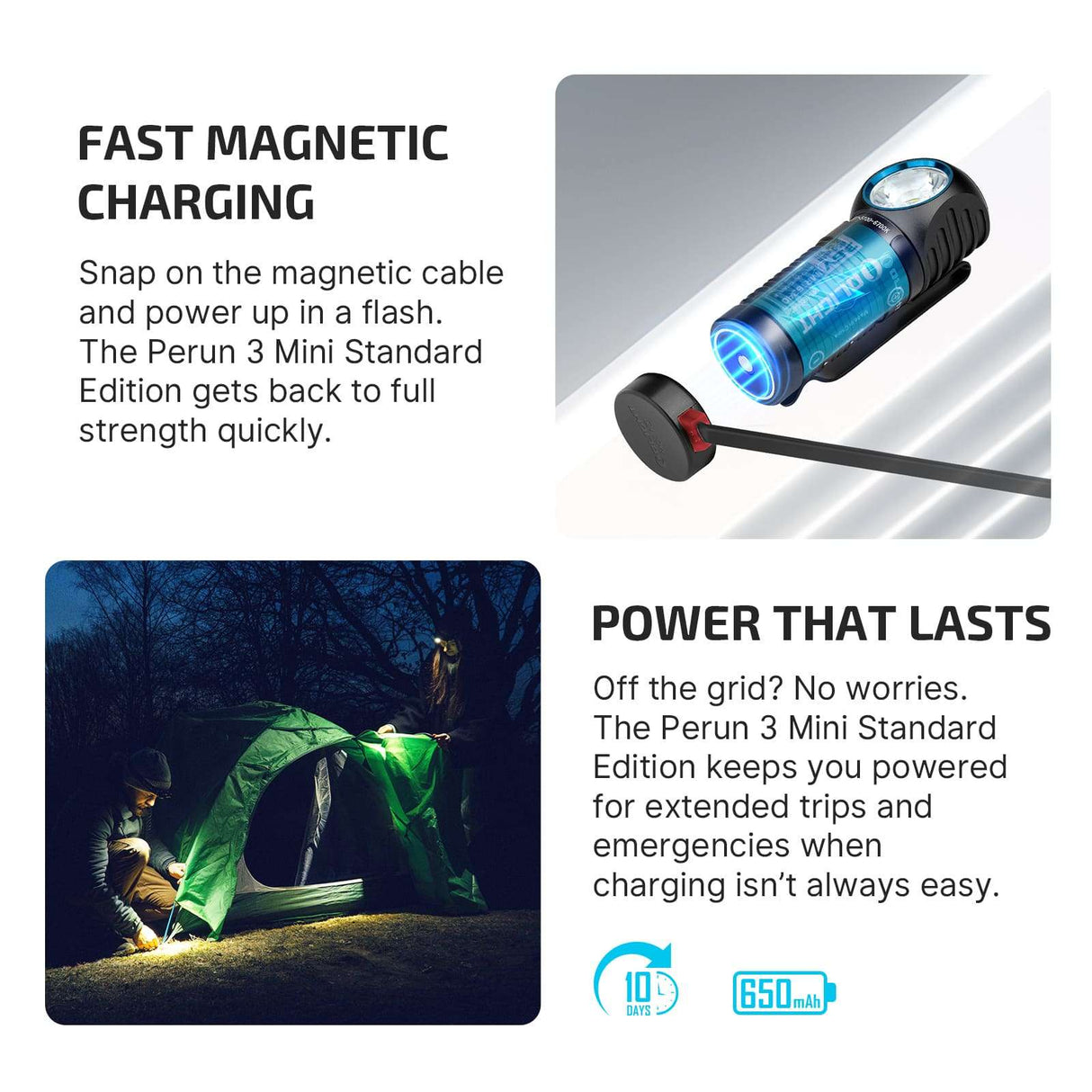 Olight Perun 3 Mini | punjiva naglavna svjetiljka | 1.250 lm