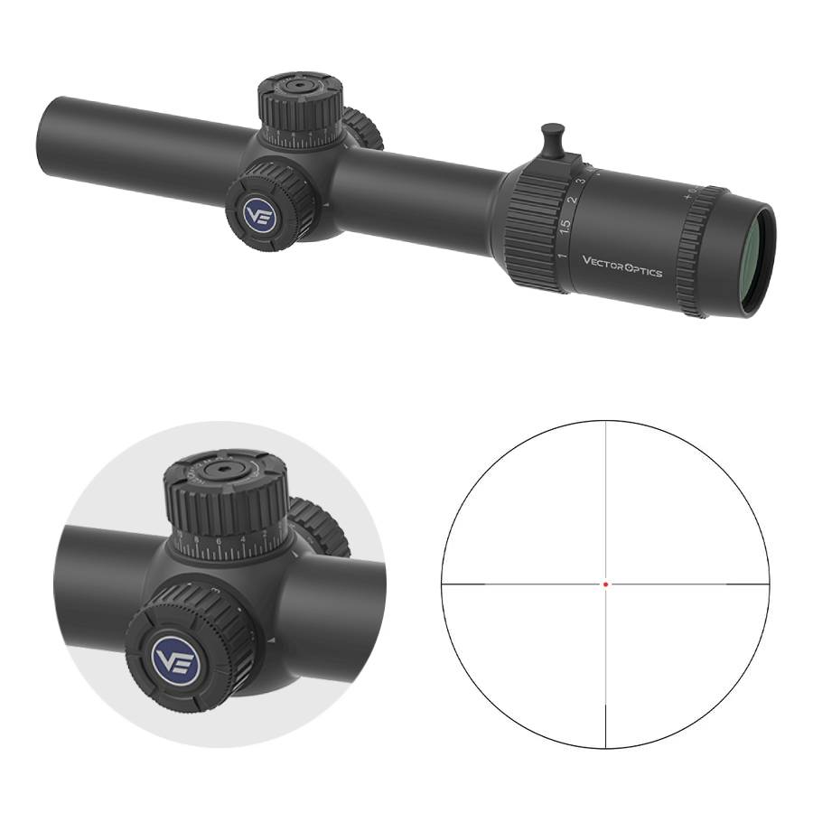 Vector Optics Forester 1-8x24 Fiber SFP puškarski ciljnik